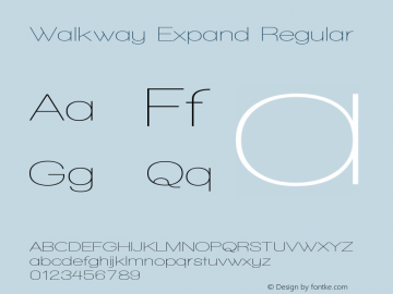 Walkway Expand 1.0 Font Sample