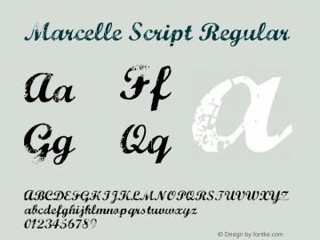 Marcelle Script Version 1.7.3 Font Sample