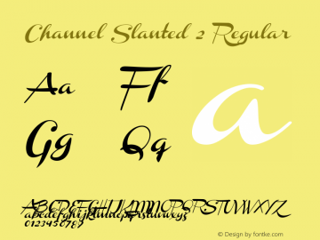 Channel Slanted 2 Version 001.000 Font Sample