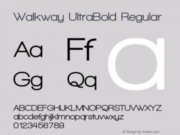 Walkway UltraBold 1.0 Font Sample