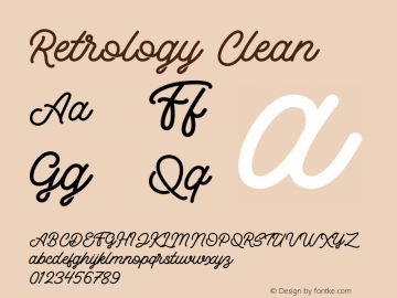 Retrology-Clean 1.000 Font Sample