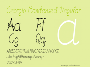 Georgio-CondensedRegular Version 1.000图片样张