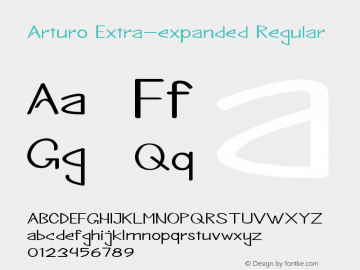 Arturo-ExtraexpandedRegular Version 1.000 Font Sample