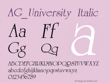 AG_University Italic 001.000图片样张