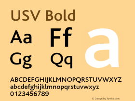 USV-Bold Version 1.001 Font Sample