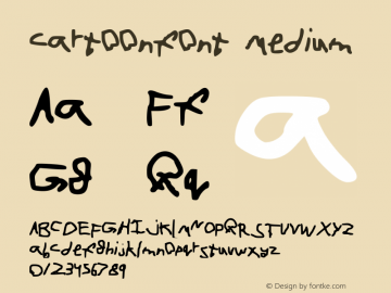 cartoonfont Version 001.000 Font Sample