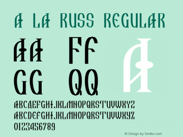 A La Russ Macromedia Fontographer 4.1 06.03.97图片样张