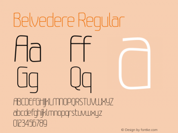 Belvedere Version 1.00 September 13, 2014, initial release Font Sample