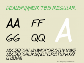 Dealspinner TBS Version 1.00 June 20, 2010, initial release Font Sample