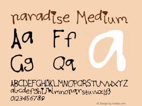 paradise Version 001.000 Font Sample