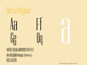 Dorsa Version 1.002 Font Sample