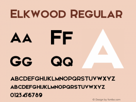 Elkwood Free for Non-Profit/Personal Use - by Dirt2.com / Andrew Hart Font Sample