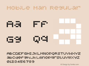 Mobile Man Regular Version 1.0 Font Sample