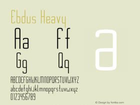 Ebdus-Heavy Version 1.000;PS 001.001;hotconv 1.0.56 Font Sample