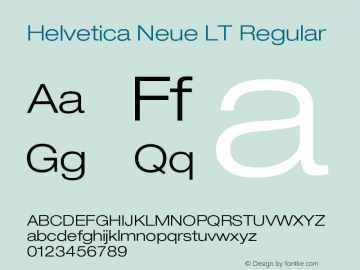 HelveticaNeueLT-LightExtObl 006.000 Font Sample