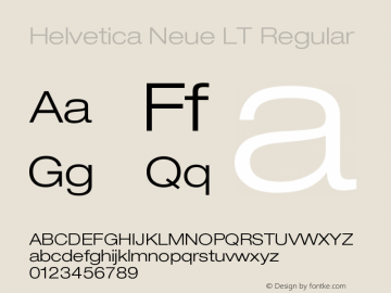 HelveticaNeueLT-LightExtObl 006.000 Font Sample