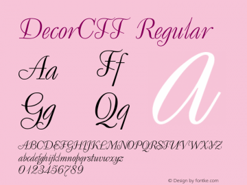 DecorCTT 1.000.000 Font Sample