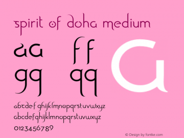 SpiritOfDoha-Medium Version 1.001 2004 Font Sample