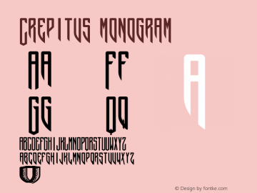 Crepitus monogram Version 001.000 Font Sample