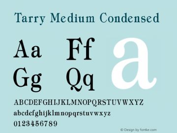 Tarry Medium Condensed V1.00图片样张