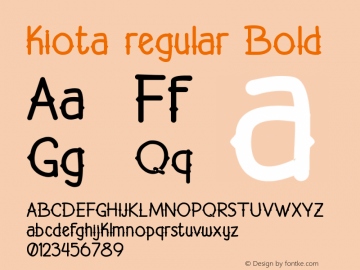 kiotaregular-Bold 001.000 Font Sample