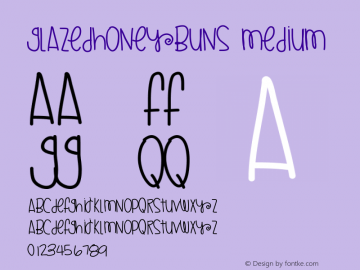 GlazedHoneyBuns Version 001.000 Font Sample