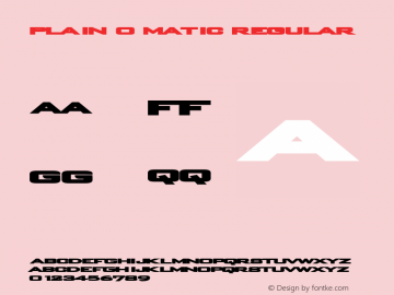 Plain O Matic mfgpctt-v1.52 Monday, January 25, 1993 2:11:37 pm (EST) Font Sample