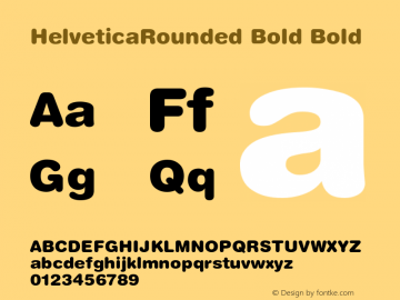 HelveticaRounded Bold Bold Converter: Windows Type 1 Installer V1.0d.￿Font: V1.0图片样张