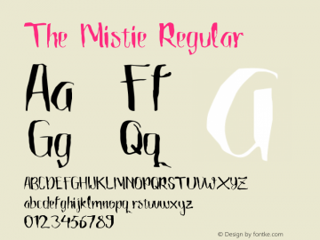 TheMistie 1.000 Font Sample