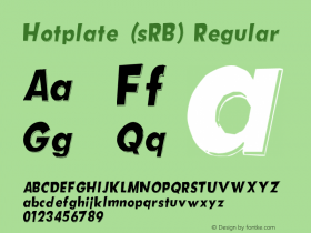 Hotplate (sRB) 1.01 Font Sample