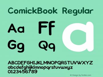 ComickBook Simple 1.0 Font Sample