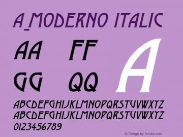 a_Moderno Italic 001.002 Font Sample