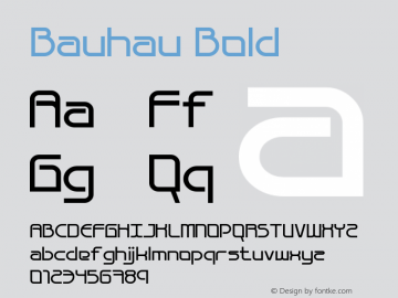 Bauhau-Bold Version 1.001图片样张