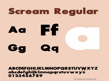 Scream Regular 1.0图片样张