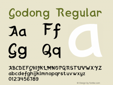 Godong Regular Version 1.0 Font Sample