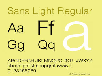 Sans Light 001.000 Font Sample