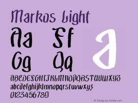 Markos Light Version 001.000 Font Sample