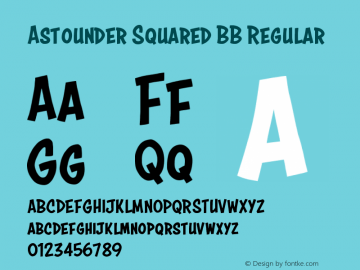 Astounder Squared BB Version 1.000 Font Sample