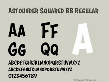 Astounder Squared BB Version 1.000 Font Sample