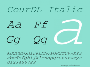 CourDL Italic Version 1.0图片样张