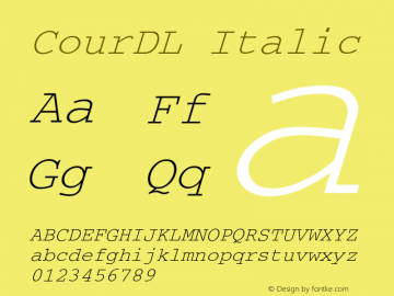 CourDL Italic Version 1.0图片样张