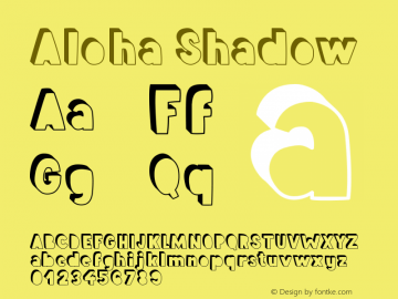 Aloha Shadow Version 1.00 May 22, 2017, initial release图片样张