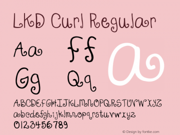 LKD Curl Version 1.00 July 9, 2009, initial release Font Sample