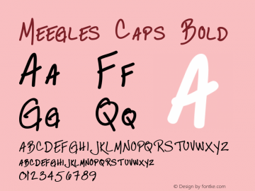 Meegles Caps Bold Version 1.00图片样张