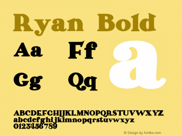 Ryan Bold Version 1.00 Font Sample