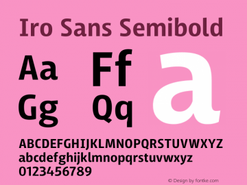 Iro Sans Semibold Version 1.001图片样张