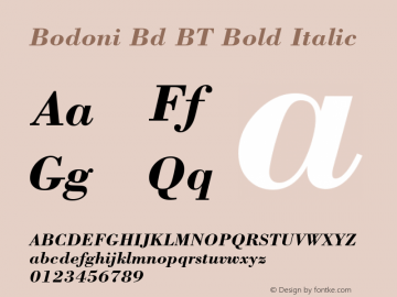 Bodoni Bold Italic BT mfgpctt-v1.50 Thursday, December 24, 1992 10:38:42 am (EST)图片样张