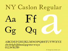 NYCaslon-Regular Version 001.901图片样张