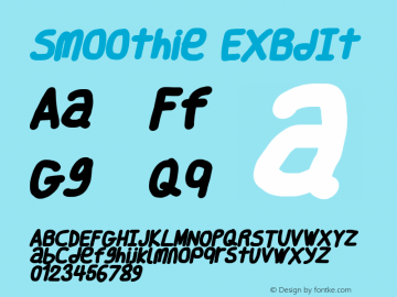 Smoothie ExBdIt Version 0.8 Font Sample