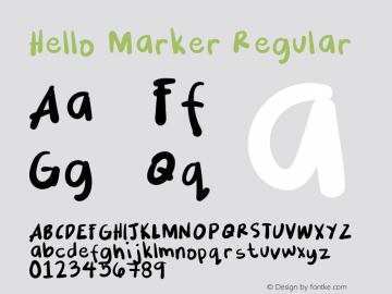 Hello Marker Version 1.005;Fontself Maker 1.1.1 Font Sample